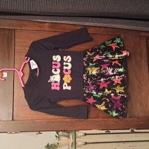 Counting Daises girls size 2T black "Hocus Pocus" sequin star ballerina dress